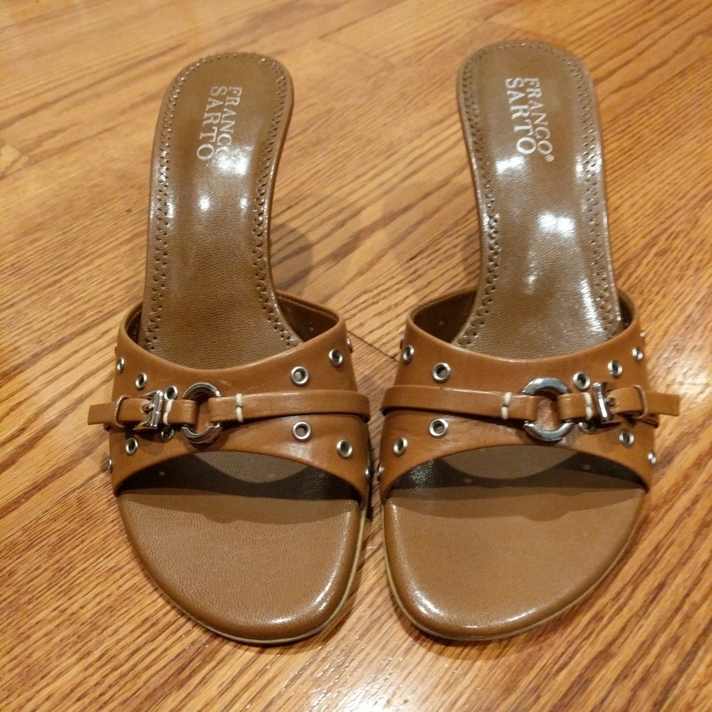 Franco Sarto Low Heel Sandal Brown Size 8M